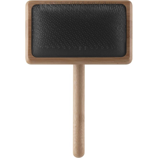 Mikki 6280031 Soft Bamboo Slicker Brush with Ball Heads for Medium/Long/Curly Coat, for Dogs and Cats, Made from Sustainable Bamboo, Small, S, 56 g Mikki 6280031 Soft Bamboo Slicker Brush with Ball Heads for Medium/Long/Curly Coat, for Dogs and Cats, Made from Sustainable Bamboo, Small, S, 56 g