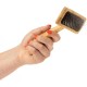 Mikki 6280031 Soft Bamboo Slicker Brush with Ball Heads for Medium/Long/Curly Coat, for Dogs and Cats, Made from Sustainable Bamboo, Small, S, 56 g Mikki 6280031 Soft Bamboo Slicker Brush with Ball Heads for Medium/Long/Curly Coat, for Dogs and Cats, Made from Sustainable Bamboo, Small, S, 56 g