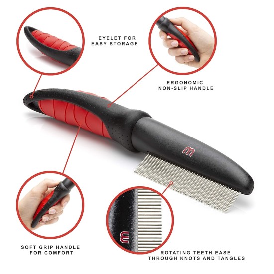 Mikki Anti-Tangle Comb for Coarse Coats, Dog and Cat Comb Mikki Anti-Tangle Comb for Coarse Coats, Dog and Cat Comb