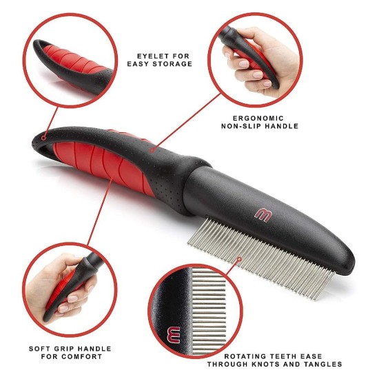 Mikki Anti-Tangle Comb for Coarse Coats, Dog and Cat Comb Mikki Anti-Tangle Comb for Coarse Coats, Dog and Cat Comb