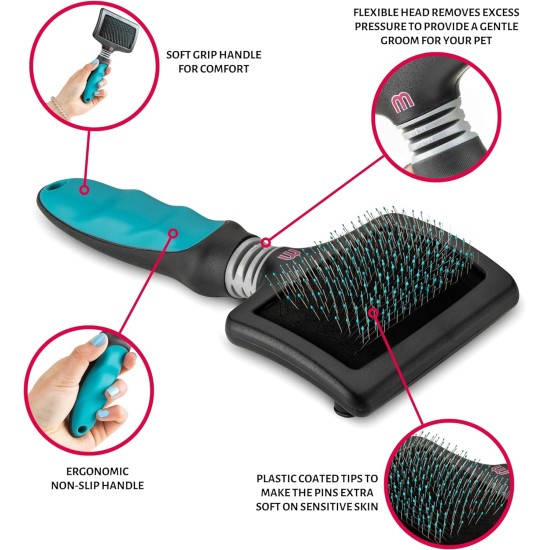 Mikki Ball Pin Slicker for Sensitive Skin, Dog and Cat Brush - Small Mikki Ball Pin Slicker for Sensitive Skin, Dog and Cat Brush - Small