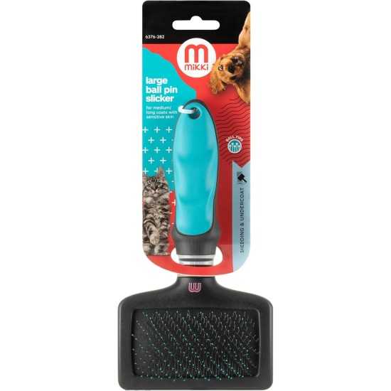 Mikki Ball Pin Slicker for Sensitive Skin, Dog and Cat Brush - Small Mikki Ball Pin Slicker for Sensitive Skin, Dog and Cat Brush - Small
