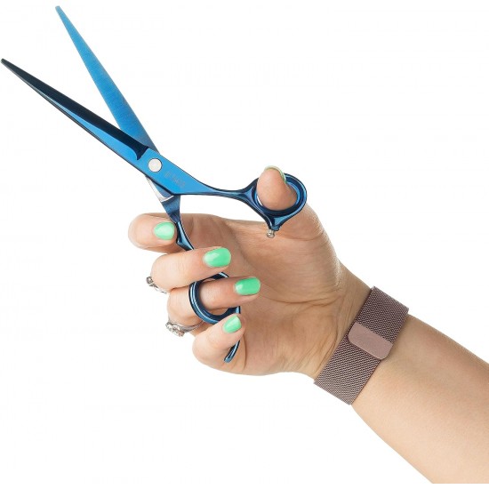 Mikki Doodle Dog Puppy Face and Paw Scissors Sharp and Durable Semi-Convex Blade Adjustable Tension Screw for Face and Precision Sensitive Areas 14cm Mikki Doodle Dog Puppy Face and Paw Scissors Sharp and Durable Semi-Convex Blade Adjustable Tension Screw for Face and Precision Sensitive Areas 14cm