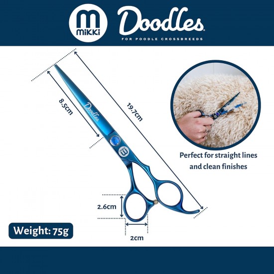 Mikki Doodle Dog Puppy Face and Paw Scissors Sharp and Durable Semi-Convex Blade Adjustable Tension Screw for Face and Precision Sensitive Areas 14cm Mikki Doodle Dog Puppy Face and Paw Scissors Sharp and Durable Semi-Convex Blade Adjustable Tension Screw for Face and Precision Sensitive Areas 14cm