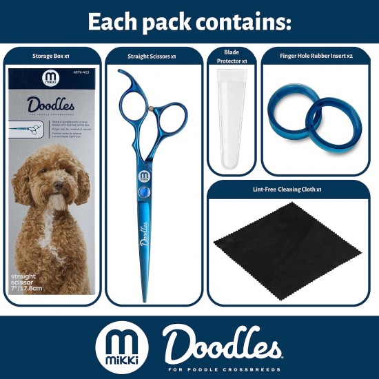 Mikki Doodle Dog Puppy Face and Paw Scissors Sharp and Durable Semi-Convex Blade Adjustable Tension Screw for Face and Precision Sensitive Areas 14cm Mikki Doodle Dog Puppy Face and Paw Scissors Sharp and Durable Semi-Convex Blade Adjustable Tension Screw for Face and Precision Sensitive Areas 14cm