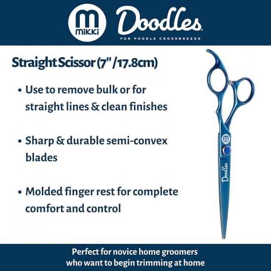 Mikki Doodle Dog Puppy Face and Paw Scissors Sharp and Durable Semi-Convex Blade Adjustable Tension Screw for Face and Precision Sensitive Areas 14cm Mikki Doodle Dog Puppy Face and Paw Scissors Sharp and Durable Semi-Convex Blade Adjustable Tension Screw for Face and Precision Sensitive Areas 14cm