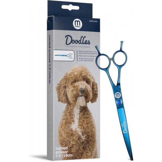 Mikki Doodle Dog Puppy Face and Paw Scissors Sharp and Durable Semi-Convex Blade Adjustable Tension Screw for Face and Precision Sensitive Areas 14cm Mikki Doodle Dog Puppy Face and Paw Scissors Sharp and Durable Semi-Convex Blade Adjustable Tension Screw for Face and Precision Sensitive Areas 14cm