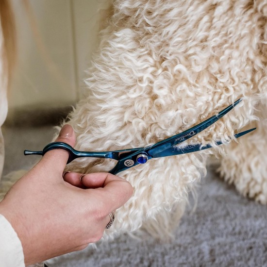 Mikki Doodle Dog Puppy Face and Paw Scissors Sharp and Durable Semi-Convex Blade Adjustable Tension Screw for Face and Precision Sensitive Areas 14cm Mikki Doodle Dog Puppy Face and Paw Scissors Sharp and Durable Semi-Convex Blade Adjustable Tension Screw for Face and Precision Sensitive Areas 14cm