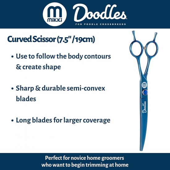 Mikki Doodle Dog Puppy Face and Paw Scissors Sharp and Durable Semi-Convex Blade Adjustable Tension Screw for Face and Precision Sensitive Areas 14cm Mikki Doodle Dog Puppy Face and Paw Scissors Sharp and Durable Semi-Convex Blade Adjustable Tension Screw for Face and Precision Sensitive Areas 14cm