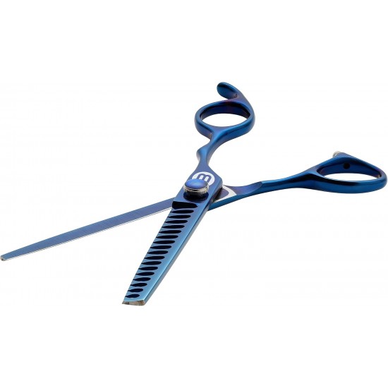 Mikki Doodle, Dog, Puppy, Thinning and Blending Scissors, Sharp and Durable Semi-Convex Blade, Blunt Safety Tips, Adjustable Tension Screw for Control and Precision 16.5 cm Mikki Doodle, Dog, Puppy, Thinning and Blending Scissors, Sharp and Durable Semi-Convex Blade, Blunt Safety Tips, Adjustable Tension Screw for Control and Precision 16.5 cm