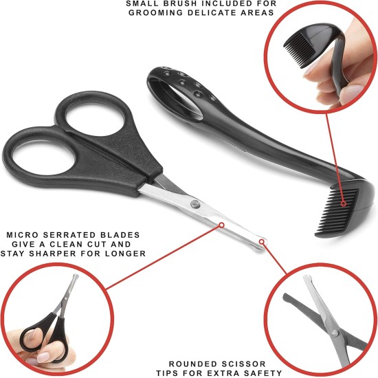 Mikki Ear and Face Care Set for All Coats with Ear and Face Scissors for Grooming Dogs and Cats Mikki Ear and Face Care Set for All Coats with Ear and Face Scissors for Grooming Dogs and Cats