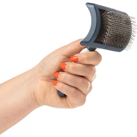 Mikki Slicker Brush for Smoothing Dog & Puppy Fur and Coat Changing Brush for Poodle Crosses such as Cockapoos, Labradoodles, Cavapoos, Maltipoos and Golden Doodles Mikki Slicker Brush for Smoothing Dog & Puppy Fur and Coat Changing Brush for Poodle Crosses such as Cockapoos, Labradoodles, Cavapoos, Maltipoos and Golden Doodles