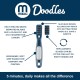 Mikki Stainless Steel Dog Puppy Grooming Brush Detangler Coat Changing Comb for Poodle Crosses Cockapoos, Labradoodles, Cavapoos, Maltipoos and Golden Doodles