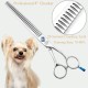 Moontay Dog Scissors Professional Grooming Scissors for Dogs Curved Fur Scissors for Cutting 7 Inch 440c Japanese Stainless Steel Scissors Dog Grooming Scissors Silver