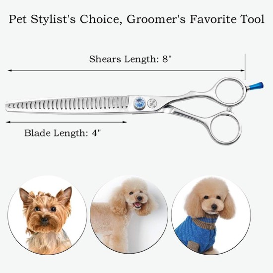 Moontay Dog Scissors Professional Grooming Scissors for Dogs Curved Fur Scissors for Cutting 7 Inch 440c Japanese Stainless Steel Scissors Dog Grooming Scissors Silver Moontay Dog Scissors Professional Grooming Scissors for Dogs Curved Fur Scissors for Cutting 7 Inch 440c Japanese Stainless Steel Scissors Dog Grooming Scissors Silver