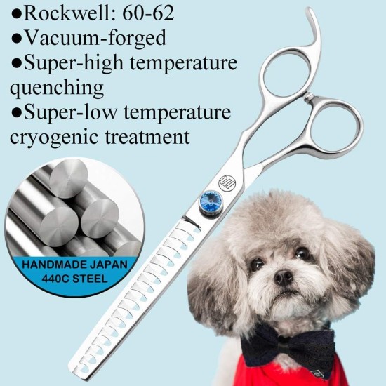 Moontay Dog Scissors Professional Grooming Scissors for Dogs Curved Fur Scissors for Cutting 7 Inch 440c Japanese Stainless Steel Scissors Dog Grooming Scissors Silver Moontay Dog Scissors Professional Grooming Scissors for Dogs Curved Fur Scissors for Cutting 7 Inch 440c Japanese Stainless Steel Scissors Dog Grooming Scissors Silver