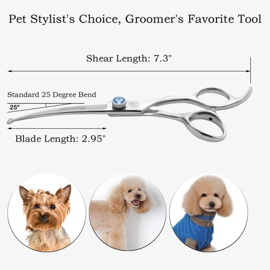 Moontay Dog Scissors Professional Grooming Scissors for Dogs Thinning Scissors Chunk Scissors for Thinning Cutting 7 Inch 440c Japanese Stainless Steel Scissors Dog Grooming Scissors Silver Moontay Dog Scissors Professional Grooming Scissors for Dogs Thinning Scissors Chunk Scissors for Thinning Cutting 7 Inch 440c Japanese Stainless Steel Scissors Dog Grooming Scissors Silver