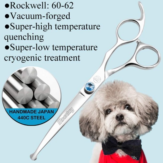Moontay Dog Scissors Professional Grooming Scissors for Dogs Thinning Scissors Chunk Scissors for Thinning Cutting 7 Inch 440c Japanese Stainless Steel Scissors Dog Grooming Scissors Silver Moontay Dog Scissors Professional Grooming Scissors for Dogs Thinning Scissors Chunk Scissors for Thinning Cutting 7 Inch 440c Japanese Stainless Steel Scissors Dog Grooming Scissors Silver