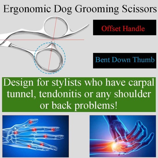 Moontay Dog Scissors Professional Grooming Scissors for Dogs Thinning Scissors Chunk Scissors for Thinning Cutting 7 Inch 440c Japanese Stainless Steel Scissors Dog Grooming Scissors Silver Moontay Dog Scissors Professional Grooming Scissors for Dogs Thinning Scissors Chunk Scissors for Thinning Cutting 7 Inch 440c Japanese Stainless Steel Scissors Dog Grooming Scissors Silver