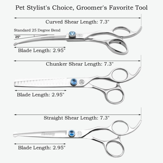 Moontay Dog Scissors Professional Grooming Scissors for Dogs Thinning Scissors Chunk Scissors for Thinning Cutting 7 Inch 440c Japanese Stainless Steel Scissors Dog Grooming Scissors Silver Moontay Dog Scissors Professional Grooming Scissors for Dogs Thinning Scissors Chunk Scissors for Thinning Cutting 7 Inch 440c Japanese Stainless Steel Scissors Dog Grooming Scissors Silver