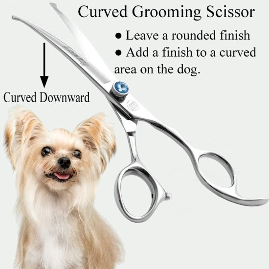 Moontay Dog Scissors Professional Grooming Scissors for Dogs Thinning Scissors Chunk Scissors for Thinning Cutting 7 Inch 440c Japanese Stainless Steel Scissors Dog Grooming Scissors Silver Moontay Dog Scissors Professional Grooming Scissors for Dogs Thinning Scissors Chunk Scissors for Thinning Cutting 7 Inch 440c Japanese Stainless Steel Scissors Dog Grooming Scissors Silver