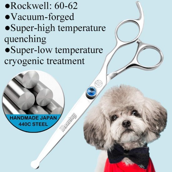Moontay Dog Scissors Professional Grooming Scissors for Dogs Thinning Scissors Chunk Scissors for Thinning Cutting 7 Inch 440c Japanese Stainless Steel Scissors Dog Grooming Scissors Silver Moontay Dog Scissors Professional Grooming Scissors for Dogs Thinning Scissors Chunk Scissors for Thinning Cutting 7 Inch 440c Japanese Stainless Steel Scissors Dog Grooming Scissors Silver
