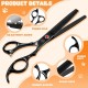 Moontay Professional Dog Scissors Set, 440C Stainless Steel Fur Scissors for Dogs, Straight Scissors, Curved Scissors, Thinning Scissors, Herringbone Scissors, Comb, Adjustment Tool, Cleaning Cloth Moontay Professional Dog Scissors Set, 440C Stainless Steel Fur Scissors for Dogs, Straight Scissors, Curved Scissors, Thinning Scissors, Herringbone Scissors, Comb, Adjustment Tool, Cleaning Cloth