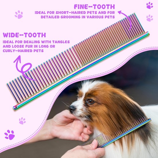 Moontay Professional Dog Scissors Set, 440C Stainless Steel Fur Scissors for Dogs, Straight Scissors, Curved Scissors, Thinning Scissors, Herringbone Scissors, Comb, Adjustment Tool, Cleaning Cloth Moontay Professional Dog Scissors Set, 440C Stainless Steel Fur Scissors for Dogs, Straight Scissors, Curved Scissors, Thinning Scissors, Herringbone Scissors, Comb, Adjustment Tool, Cleaning Cloth