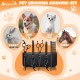 Moontay Professional Dog Scissors Set, 440C Stainless Steel Fur Scissors for Dogs, Straight Scissors, Curved Scissors, Thinning Scissors, Herringbone Scissors, Comb, Adjustment Tool, Cleaning Cloth Moontay Professional Dog Scissors Set, 440C Stainless Steel Fur Scissors for Dogs, Straight Scissors, Curved Scissors, Thinning Scissors, Herringbone Scissors, Comb, Adjustment Tool, Cleaning Cloth