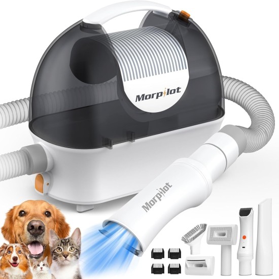 Morpilot Dog Clipper with Vacuum Cleaner, Super Suction Power with 12000 Pa Sucks 99.99% of Pet Hair Morpilot Dog Clipper with Vacuum Cleaner, Super Suction Power with 12000 Pa Sucks 99.99% of Pet Hair