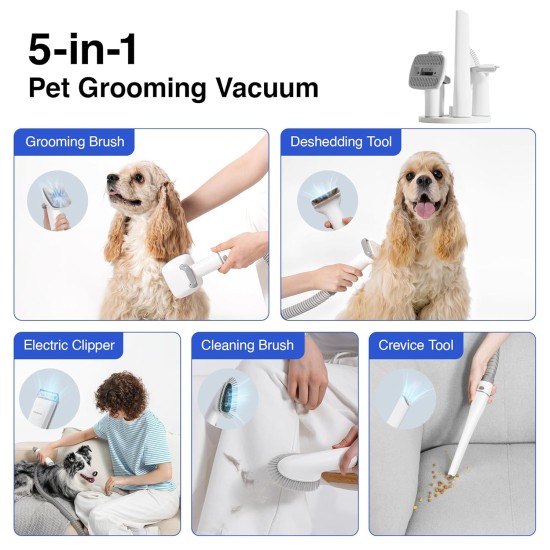 Neakasa P0 Pro Dog Clipper with Vacuum Cleaner, Professional Pet Care Set with 10,000 Pa Suction Power, Quiet Clipper for Dogs, Cats, Pet Hair Remover with 5 Care Tools Neakasa P0 Pro Dog Clipper with Vacuum Cleaner, Professional Pet Care Set with 10,000 Pa Suction Power, Quiet Clipper for Dogs, Cats, Pet Hair Remover with 5 Care Tools