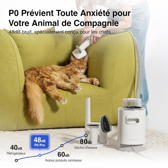 Neakasa P0 Pro Dog Clipper with Vacuum Cleaner, Professional Pet Care Set with 10,000 Pa Suction Power, Quiet Clipper for Dogs, Cats, Pet Hair Remover with 5 Care Tools Neakasa P0 Pro Dog Clipper with Vacuum Cleaner, Professional Pet Care Set with 10,000 Pa Suction Power, Quiet Clipper for Dogs, Cats, Pet Hair Remover with 5 Care Tools