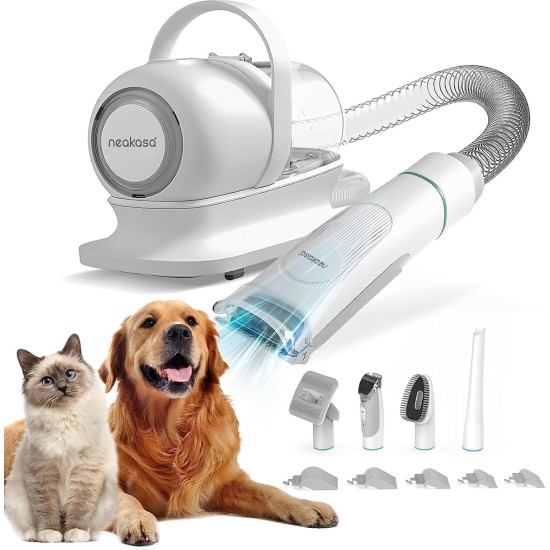 Neakasa P1 Pro Dog Clipper, 9000 Pa Professional Dog Hair Vacuum Cleaner, 5 Care Tools, 1L Container, Clipper for Long Hair Cats, 5 Adjustable Combs, Quiet Neakasa P1 Pro Dog Clipper, 9000 Pa Professional Dog Hair Vacuum Cleaner, 5 Care Tools, 1L Container, Clipper for Long Hair Cats, 5 Adjustable Combs, Quiet