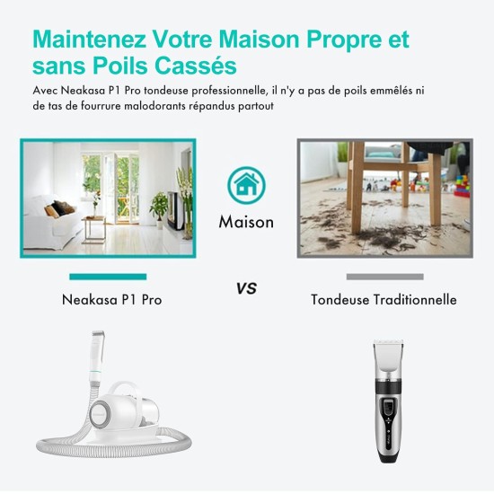 Neakasa P1 Pro Dog Clipper, 9000 Pa Professional Dog Hair Vacuum Cleaner, 5 Care Tools, 1L Container, Clipper for Long Hair Cats, 5 Adjustable Combs, Quiet Neakasa P1 Pro Dog Clipper, 9000 Pa Professional Dog Hair Vacuum Cleaner, 5 Care Tools, 1L Container, Clipper for Long Hair Cats, 5 Adjustable Combs, Quiet