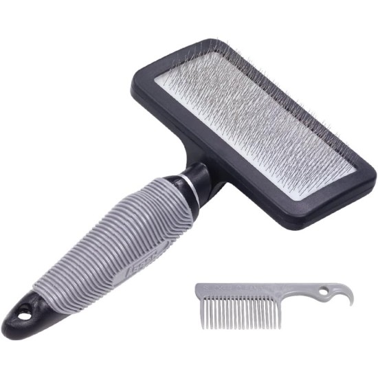 Nobby Professional Grooming Series Starline Slicker Brush with Cleaning Comb for Dogs and Cats, l Nobby Professional Grooming Series Starline Slicker Brush with Cleaning Comb for Dogs and Cats, l
