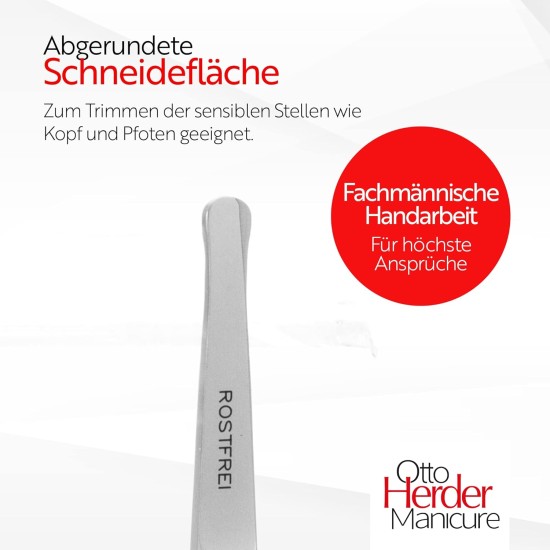 Otto Herder Dog Scissors Paw Scissors Rustproof 10 cm Rounded Stainless Steel Scissors for Cutting Fur Between Paws Otto Herder Dog Scissors Paw Scissors Rustproof 10 cm Rounded Stainless Steel Scissors for Cutting Fur Between Paws