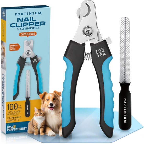 PORTENTUM Nail Scissors for Dogs and Cat Nail Clippers with Nail File Stainless Steel Claw Pliers High Quality Cutter for Pets Nail Clippers Large with Safety Protection 6 Inches PORTENTUM Nail Scissors for Dogs and Cat Nail Clippers with Nail File Stainless Steel Claw Pliers High Quality Cutter for Pets Nail Clippers Large with Safety Protection 6 Inches