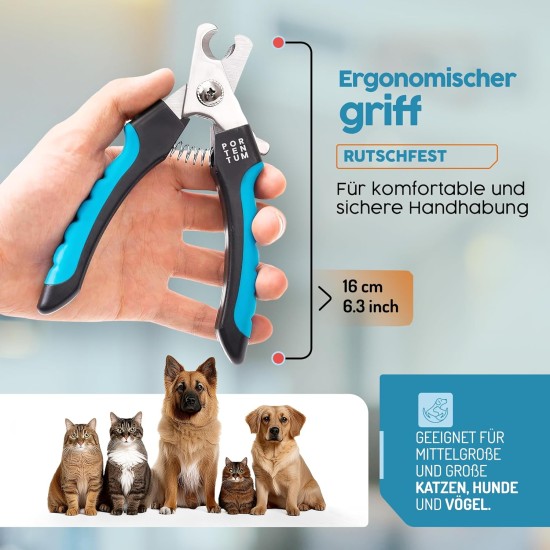 PORTENTUM Nail Scissors for Dogs and Cat Nail Clippers with Nail File Stainless Steel Claw Pliers High Quality Cutter for Pets Nail Clippers Large with Safety Protection 6 Inches PORTENTUM Nail Scissors for Dogs and Cat Nail Clippers with Nail File Stainless Steel Claw Pliers High Quality Cutter for Pets Nail Clippers Large with Safety Protection 6 Inches