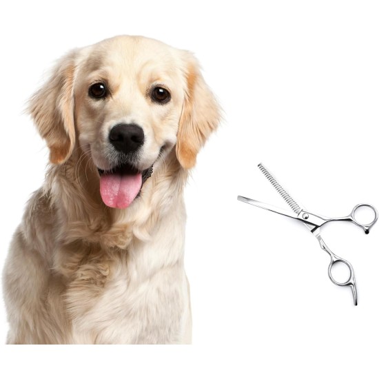 PRECORN Dog Scissors for Thinning & Detangling | Thinning Scissors & Felt Scissors Dog | Single Sided Serrated Fur Scissors for Dogs and Cats | High-Quality Metal Dematting Scissors PRECORN Dog Scissors for Thinning & Detangling | Thinning Scissors & Felt Scissors Dog | Single Sided Serrated Fur Scissors for Dogs and Cats | High-Quality Metal Dematting Scissors