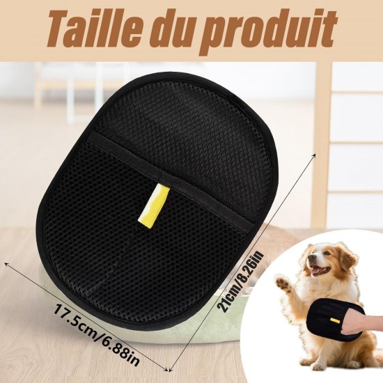 Pack of 2 Hair Brush Gloves for Dogs and Cats, Anti-Static Gloves with Double-Sided Design, Reusable Pet Hair Removal Gloves for Grooming, for Clothes, Sofas, Carpets Pack of 2 Hair Brush Gloves for Dogs and Cats, Anti-Static Gloves with Double-Sided Design, Reusable Pet Hair Removal Gloves for Grooming, for Clothes, Sofas, Carpets