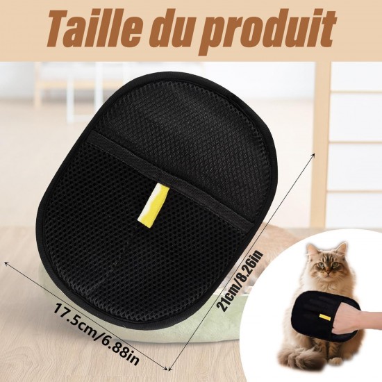 Pack of 2 Hair Brush Gloves for Dogs and Cats, Anti-Static Gloves with Double-Sided Design, Reusable Pet Hair Removal Gloves for Grooming, for Clothes, Sofas, Carpets Pack of 2 Hair Brush Gloves for Dogs and Cats, Anti-Static Gloves with Double-Sided Design, Reusable Pet Hair Removal Gloves for Grooming, for Clothes, Sofas, Carpets