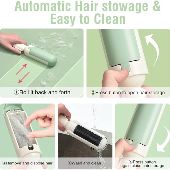 Pack of 2 Lint Roller Pet Hair Reusable Pet Hair Remover Brush for Cat Hair and Dog Hair Easy to Clean Pet Fur Remover Brushes for Clothes, Carpet & Sofa Pack of 2 Lint Roller Pet Hair Reusable Pet Hair Remover Brush for Cat Hair and Dog Hair Easy to Clean Pet Fur Remover Brushes for Clothes, Carpet & Sofa