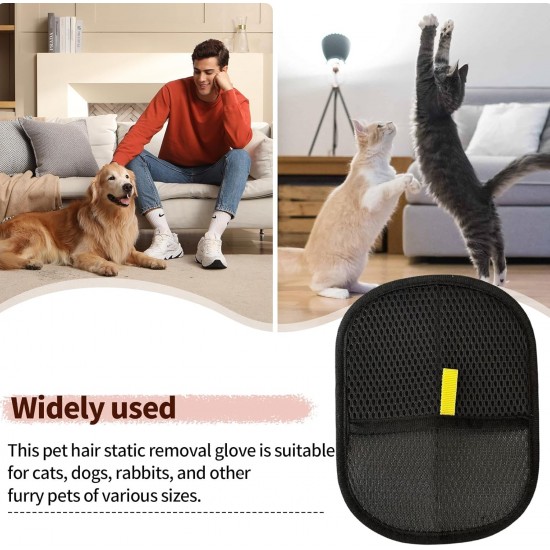 Pack of 2 Pet Hair Remover Gloves, Pet Cat Hair Remover Gloves, Antistatic Pet Dogs Cat Hair Magnetic Glove, Double-Sided Fingerless for Pets Fur Magnet Gloves for Grooming Pack of 2 Pet Hair Remover Gloves, Pet Cat Hair Remover Gloves, Antistatic Pet Dogs Cat Hair Magnetic Glove, Double-Sided Fingerless for Pets Fur Magnet Gloves for Grooming