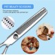 Pack of 2 Pet Scissors for Puppies, Stainless Steel Dog Hair Scissors, Cat Grooming Scissors, Pet Hair Scissors, Dog Scissors, Fur Scissors, Suitable for Pets and Dogs for Hair Cutting (Blue)