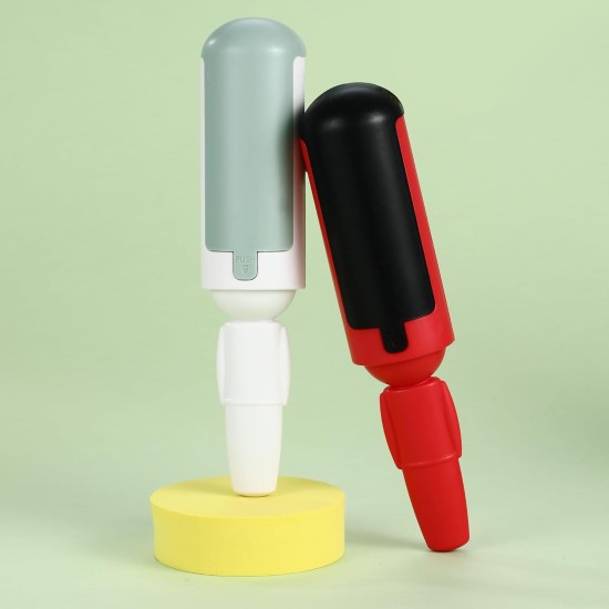 Pack of 2 Reusable Lint Roller for Pet Hair, Lint Roller, Reusable, Lint Roller, Pet Hair, Suitable for Clothes, Carpets, Bedrooms for Cleaning All Types of Pet Hair, Green + Red Pack of 2 Reusable Lint Roller for Pet Hair, Lint Roller, Reusable, Lint Roller, Pet Hair, Suitable for Clothes, Carpets, Bedrooms for Cleaning All Types of Pet Hair, Green + Red