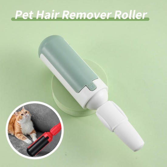 Pack of 2 Reusable Lint Roller for Pet Hair, Lint Roller, Reusable, Lint Roller, Pet Hair, Suitable for Clothes, Carpets, Bedrooms for Cleaning All Types of Pet Hair, Green + Red Pack of 2 Reusable Lint Roller for Pet Hair, Lint Roller, Reusable, Lint Roller, Pet Hair, Suitable for Clothes, Carpets, Bedrooms for Cleaning All Types of Pet Hair, Green + Red