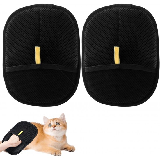 Pack of 2 double-sided pet grooming gloves, grooming gloves for dogs, cats and pets, anti-static, reusable cat hair remover, brush glove Pack of 2 double-sided pet grooming gloves, grooming gloves for dogs, cats and pets, anti-static, reusable cat hair remover, brush glove