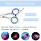 Pack of 5 Professional Dog Scissors Set, Including 1 Thinning Scissors, 2 Curved, 1 Straight Scissors, 1 Grooming Comb, for Grooming Dogs, Cats, Pets, for Full Body, Face, Nose and Ear Pack of 5 Professional Dog Scissors Set, Including 1 Thinning Scissors, 2 Curved, 1 Straight Scissors, 1 Grooming Comb, for Grooming Dogs, Cats, Pets, for Full Body, Face, Nose and Ear