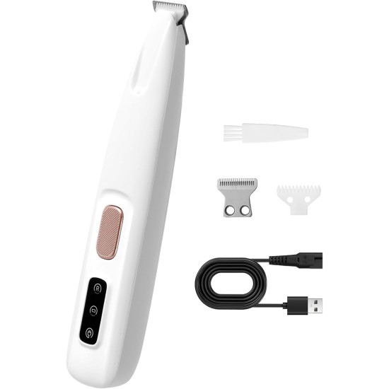Paw Trimmer for Dogs with Double Blades, Clipper, Dog Paw Trimmer with LED Light, Paws Extra Quiet Dog Clipper, Dog Shaver for Dogs, Cats, Paws, Eyes, Ears, Face, Body Paw Trimmer for Dogs with Double Blades, Clipper, Dog Paw Trimmer with LED Light, Paws Extra Quiet Dog Clipper, Dog Shaver for Dogs, Cats, Paws, Eyes, Ears, Face, Body