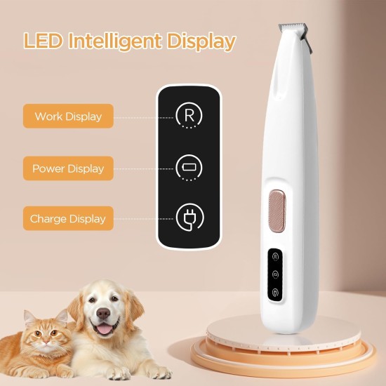 Paw Trimmer for Dogs with Double Blades, Clipper, Dog Paw Trimmer with LED Light, Paws Extra Quiet Dog Clipper, Dog Shaver for Dogs, Cats, Paws, Eyes, Ears, Face, Body Paw Trimmer for Dogs with Double Blades, Clipper, Dog Paw Trimmer with LED Light, Paws Extra Quiet Dog Clipper, Dog Shaver for Dogs, Cats, Paws, Eyes, Ears, Face, Body